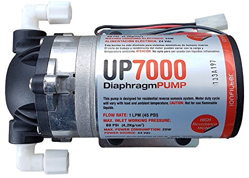Bomba para sistemas de ósmosis inversa UP7000 High Flow Booster Pump 75GPD 24 V para filtro de agua, ósmosis, tratamiento de agua potable
