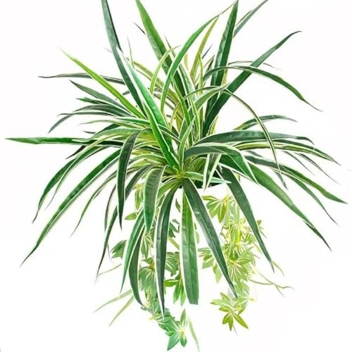 GBESTWOOW Artificial Spider Plant Hanging Vine Fake Greenery for Home Garden Office Wedding Decoreation 2pcs