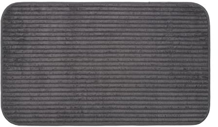 Gözze - Rutschfester Weicher Badeteppich, 100% Polyester, 60 x 100 cm - Anthrazit