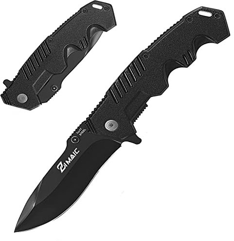 ZIMAIC Taschenmesser Klappmesser Einhandmesser Outdoor Messer Survival Messer für Outdoor Camping