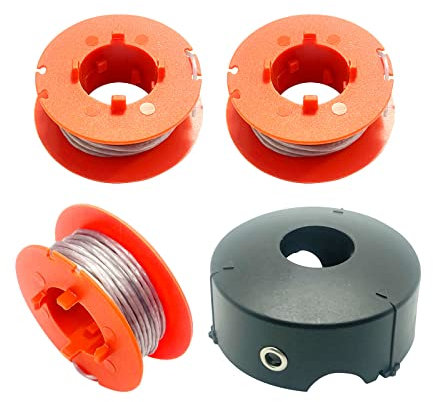 F016800175 Bobina desbrozadora Φ1,6 mm, 8 m, para Bosch Art 23 26 30 COMBITRIM EASYTRIM Carrete línea Repuesto Alambre, Carrete Recortadora césped con Cubierta F016L71088