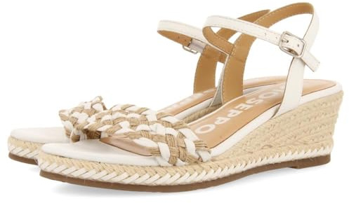 GIOSEPPO SUNOL, Sandali con zeppa Tipo Espadrillas Donna, Bianco, 36 EU, bianco, 36 EU