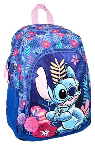 mybagstory Stitch Rucksack für Mädchen – Violett – Kinder – Schule – Kindergarten – Grundschule – Schulranzen für Mädchen – verstellbare Träger – Geschenkidee – 38 cm, Violett - Stitch, 38 cm
