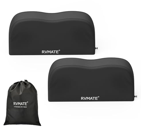 RVMATE Dual Axle Wheel Covers (2 Pack) - Fits 27-30 Tires, Waterproof Anti-UV 420D Oxford Black Tire Covers for RV/Truck/Trailer