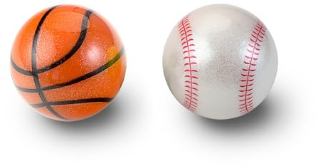 Perixx PERIPRO-303X2J 1,34 Zoll Sport-Trackball Basketball- und Baseball-Design – Kompatibel mit M570, M575, PERIMICE-517/520/717/720