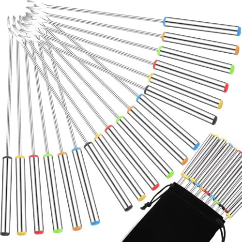 Spourita Tenedor de fondue resistente al para queso, chocolate, malvavisco tostado, postre, carne