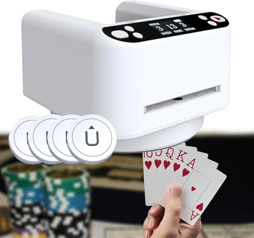 Elektrisk Automatisk Kort Shuffler Automatisk Korthandlare, 360 ° Roterande Korthandlare Maskin, Trådlös Knappkontroll, Inbyggt 5000mah Uppladdningsbart Batteri, Stabil Kortdispenser För Ca
