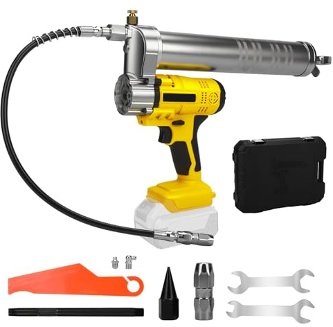 Pistolet à graisse sans fil pour Makita 18V batterie, 10000 PSI Pompe à graisse électrique, avec Éclairage LED, Tuyau 54 cm, Kit de Pistolet à Graisse Adapté au Graissage de Véhicules ou de Machines