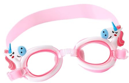 Dickly Children's Swim Goggles with Adjustable Headband for Ages 2-8 Years, Anti Leak And Fog Resistant