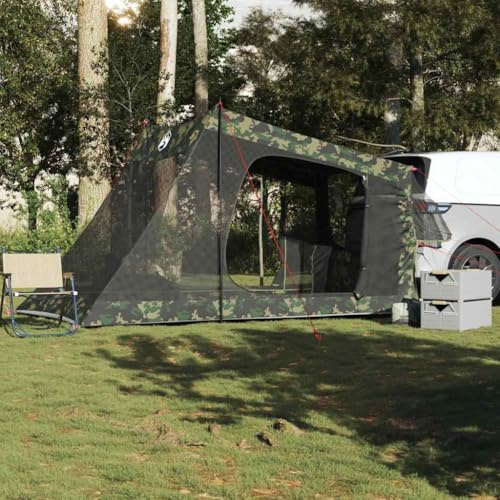 Mangloder Tente de voiture pour 2 personnes - Motif camouflage - Imperméable - 356 x 206 x 205 cm - Revêtement en polyester PU - Lancer léger - Connexion E - Idéal pour le camping, l'extérieur, les