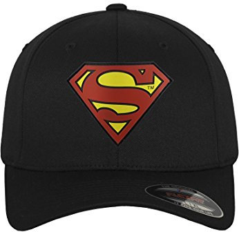 MERCHCODE Herren Superman Flexfit Cap, Blk, L/XL
