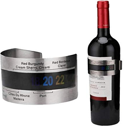Vino Bracciale Termometro in Acciaio Inox Vino Rosso Temperatura Bottiglia Di Vino Del Sensore Termometro Strumenti Di Misura