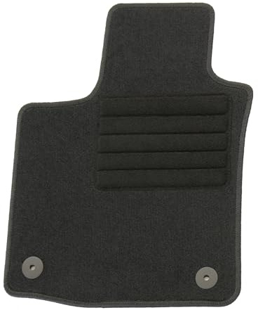 AD Tuning Fußmatte für Renault Twingo 2 (09/2007-12/2011) | Fahrerfußmatte vorne links, Textil, 100 % passgenau, Schwarz, Randkettelung, mit Befestigung