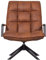 WOOOD Jouke Drehsessel PU-Leder Cognac - Drehbares Sessel mit Großzügige Armlehnen Loungesessel Relaxsessel 96x70x85 cm
