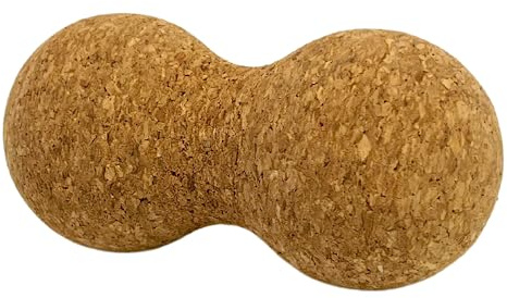 ATC Handels GmbH Utensilios de masaje de corcho natural para fascias: descubre el mundo versátil del masaje fascial y mejora tu movilidad y regeneración (bola doble de 6,5 x 13,5 cm)