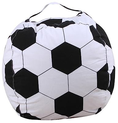 Veemoon Sitzsack Aus Polyester Mit Fußball-Design Aufbewahrungslösung Für Kinderspielzeug Sitzsack Mit Reißverschluss Für Jungen Und Mädchen
