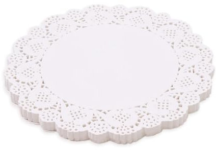FKWKUW Lot de 150 Napperon en Papier Rond, Papier Rond en Dentelle Blanche 5,5 Pouces pour Mariage, Anniversaire, Gâteaux, Desserts, Vaisselle, Décoration Alimentaire Disposable Lace Doilies Paper