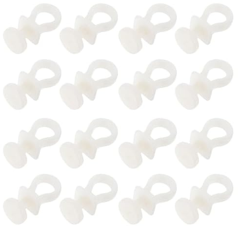 OSALADI Lot de 30 roulettes Plastique Beige 11x23 Mm Glisseurs Silencieux pour Rails de Rideaux Plafond et Muraux Usage Intérieur Accessoires Tringles à Rideaux Polyvalents