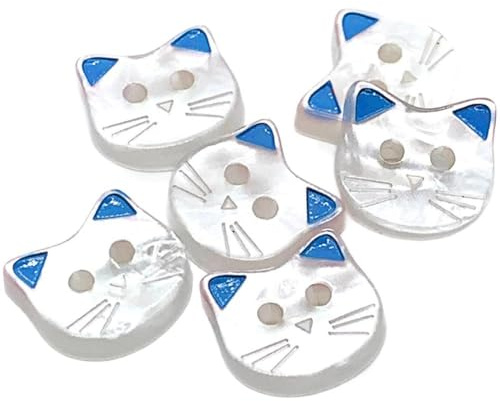 Casiler 50 Botones De Resina con Forma De Gato para Bebé, Ideales para Coser a Mano, para Adultos Y Niños, para Tejer, Cárdigans, Blusas Y Decorar.