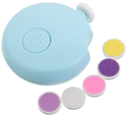 HONITANO Cortauñas Eléctrico para Bebés con Cabezales de Pulido y Limado, Seguro y Silencioso para Cuidado de Uñas en Casa y Viajes, Material Plástico Azul
