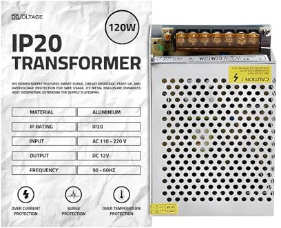 12V 10A 120W, DC Universal Regulated Switching Power Supply, 110/220V AC to DC 12 Volt LED Driver, Converter, Transformer for LED Strip Light, CCTV, Computer Project, 3D