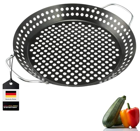bremermann Grillpfanne, Grillplatte antihaftbeschichtet, 37,5 x 30,5 cm