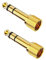 Adattatore Jack Cuffie 6,35 mm maschio a 3.5mm Femmina, AUELEK Connettore Audio Jack Cuffie Stereo 6.3 a 3.5, per Altoparlante Amplificatore Mixer Audio Chitarra - 2 pezzi