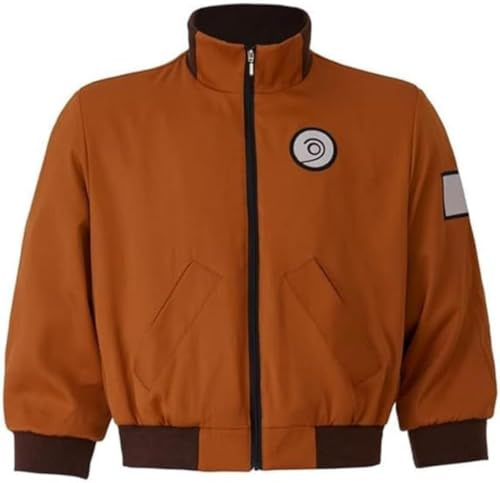 VintageCos Disco Costumes Orange Bomber Aerostatic Pilot Jacket for Men (L)