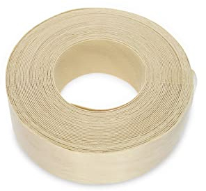 WoodPress® 40 mm Bois de Bouleau Véritable Bande de Chant en Placage Préencollé – Rouleau de 7,5 m – Application à Repasser Facile à Faire soi-même, Couvre Le Bord d'un Panneau MDF Standard