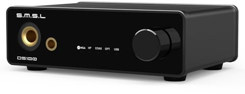 S.M.S.L DS100 USB MQA DAC avec puce CS43131 amplificateur de casque 6,35 mm et 4,4 mm Prise en charge MQA-CD XMOS XU-316 32 bits/768 kHz DSD256 Entrée USB/optique/coaxiale Mini DAC