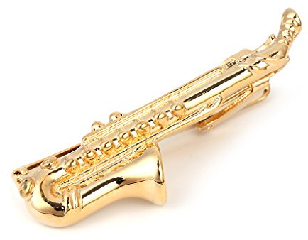 MinnowXY Pince à cravate saxophone pour homme - Fermoir épingle à cravate - Breloque de mariage pour Gi créatif en métal