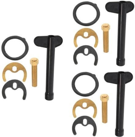 Gadpiparty 3 Sätze Befestigungsstück Für Das Waschbecken Installationssatz Für Wasserhahnmuttern Dichtungssatz Spritzschutz Für Die Müllentsorgung Ablassschraube Mit Klappe Regal Abs Black