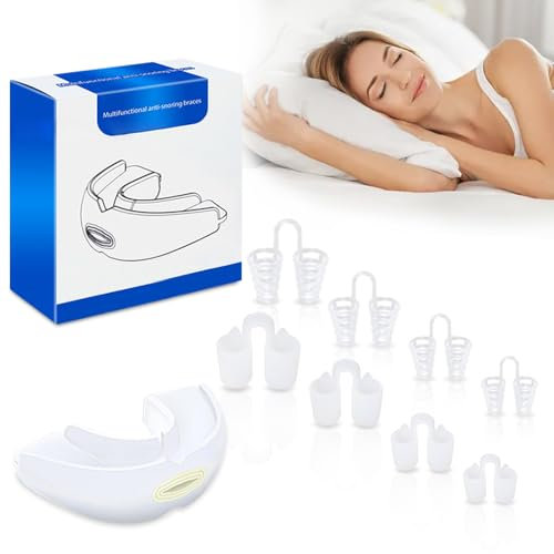 TOEECY Gouttiere Dentaire Bruxisme Orthese Anti Ronflement Protège-dents Gouttiere Dentaire Protecteurs Buccaux Dispositifs Anti-Ronflement Protege Dent Nuit Mouth Guard for Grinding Teeth Clenching