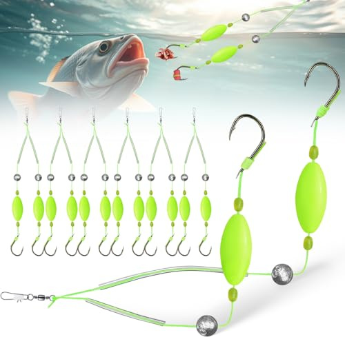 6 Piezas 8# Reverse Ganchos Dobles Anzuelos de Pesca, Anti-Enredos No es Fácil para Colgar Las Plantas Acuáticas y Piedras Anzuelos de Pesca Mar Adapta a Todo Tipo de Aguas