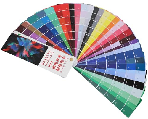 TEHAUX 385-color Paint Mixing Guide Chart Palette Reference Card for Artists and Designers, Art Matching and Craft Mixing Guide for Painting Projects
