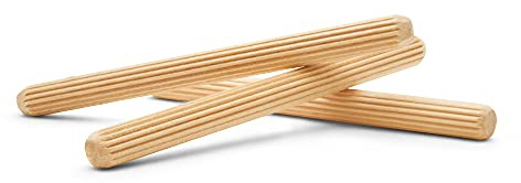 Wooden Dowel Pins 3 x 1/4 inch, Pack of 50 Fluted Dowel Joints for Woodworking, Furniture and Crafts, by Woodpeckers