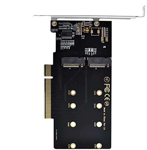 Chenyang Dual 2X NVME M.2 AHCI a PCIE Express 3.0 Gen3 X8 X16 Raid Card VROC Raid0 Hyper Adapter (solo soporta placas base con canales PCI-E desmontables)