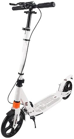 Faltbar Erwachsene Kinderroller Cityroller Scooter Klappbar Roller Tretroller Kickroller, 3 Höhenverstellbare, Faltbares Design, Tragfähigkeit Von Bis Zu 100 Kg (Weiß)