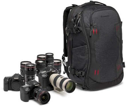 Manfrotto PRO Light Flexloader L, Profi-Rucksack für Kameras, Erweiterbare Tasche für 3-Achsen-Gimbal-Stabilisator, Mehrere Stativbefestigungspunkte, Austauschbare Fächer, Schwarz