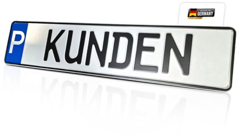 Parkplatzschild KUNDEN in KFZ-Standardgröße aus Aluminium | Reflektierend & UV-beständig | -40 bis +160°C | Made in Germany | Flexibel montierbar (P-KUNDEN, Schild)