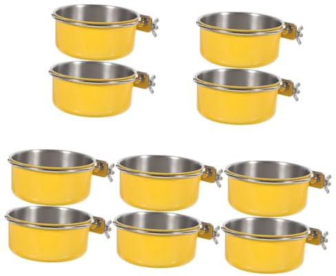 Happyyami 10 Pcs Bird Feeding Tray Cup Bird Feeder Pet Supplies Parrot Water Cage Bowl Bird Food Feeder Bird Water Feeder Parrot Food Cup Parrot Feeder Bird Food Bowl Parrot Feeding Cup