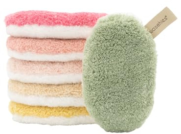 Waschies Reusable Makeup Remover & Face Cleansing Pads – Pack of 6 in Floral - Washable, Soft & Hypoallergenic, Gentle Cleansing For All Skin Types - Alternative to Cotton Pads & Wipes