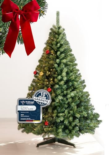 4smile künstlicher Weihnachtsbaum 180 cm – Pflegeleicht Preiswert Festlich – Tannenbaum künstlich – Überzeugend für 10 Jahre