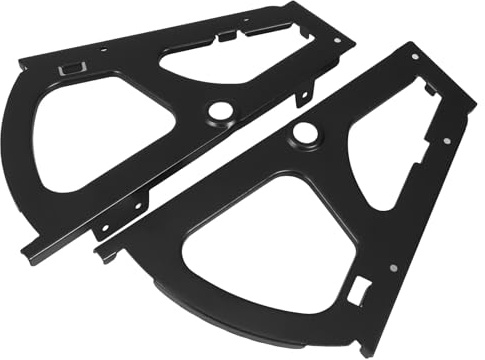 DOITOOL 2 piezas Bisagras Negras para Armario Zapatero Herrajes Metálicos Ocultos Capa Soporte Resistente para Puertas Abatibles Acabado Pintado Elegante para Muebles y Zapateros
