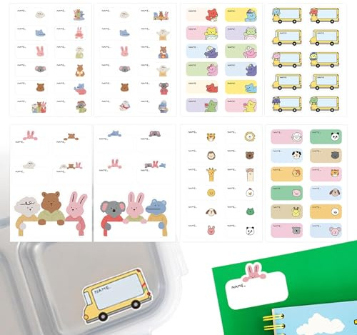 Etiketter för kläder | Strykfria klistermärken för skolmaterial, klädnamnetiketter, för dagis skola, camping, hushållstvätt, vuxna och resistenta