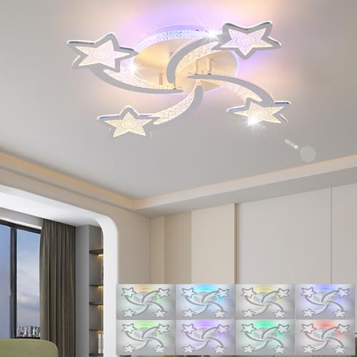 Taklampor för sovrum taklampor vardagsrum moderna taklampor för kök taklampor dimmbara LED-kronljus taklampor med fjärrkontroll RGB oberoende kontroll heminredning