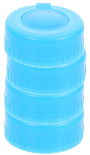 Healeved Tapas Roscadas Reutilizables para Jarras y Garrafas de Agua Mineral, Pack de 4 Unidades, Tapones Antiderrames y Antisalpicaduras, Compatibles Enfriadores de Agua para Uso