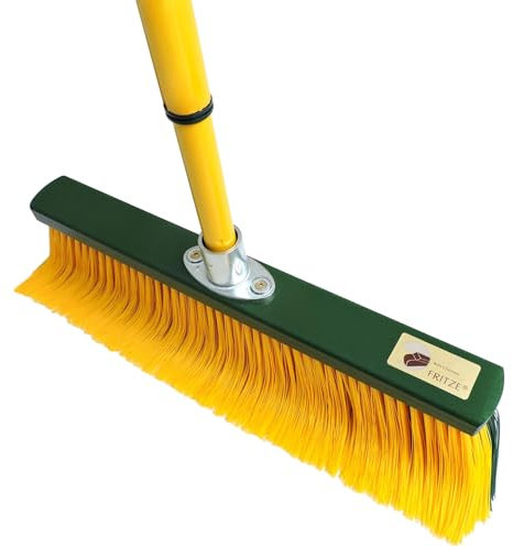 Agrarflora Krallenbesen mit Tiefenwirkung - Straßenbesen mit abgewinkelten Krallenborsten - Gartenbesen mit Teleskopstiel - Spezialbesen, Haushaltsbesen, Laubbesen - Made in Germany - Breite: 45cm