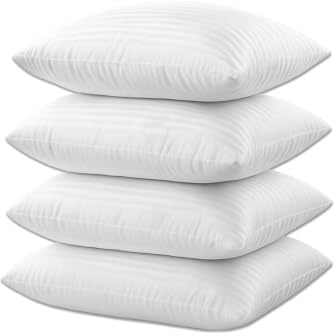 Linen Empire 2 Pack Pillow Hotel Quality Stripe Bed Pillows - Medium Support Ultrabounce Pillow for Side & Back Sleepers Soft, Bouncy, Hypoallergenic Striped 2 Pillows for Sleeping & Bedroom Use
