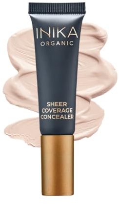 INIKA Organic Sheer Coverage Concealer | Disguise Dark Circles, Cover up Blemishes, Creamy formula, Vegan Ingredients, All Day Wear that Hydrates and Nourishes. Porcelain
